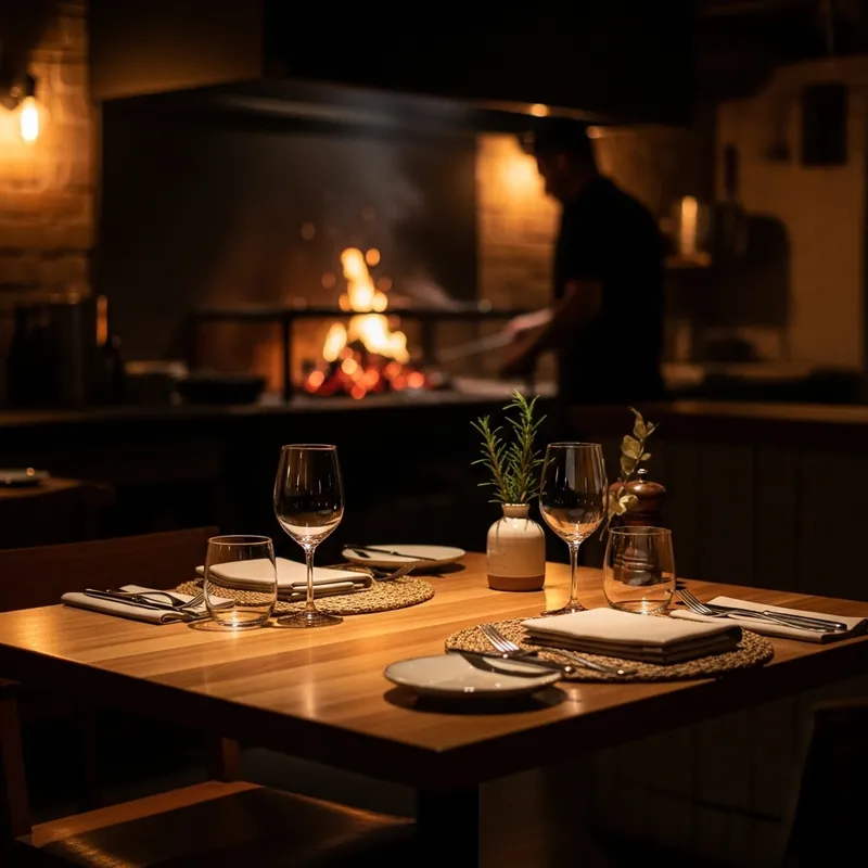 Interior de un restaurante acogedor